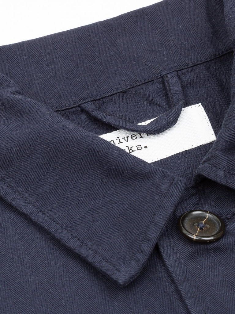 Coverall Jacket - Navy Herringbone