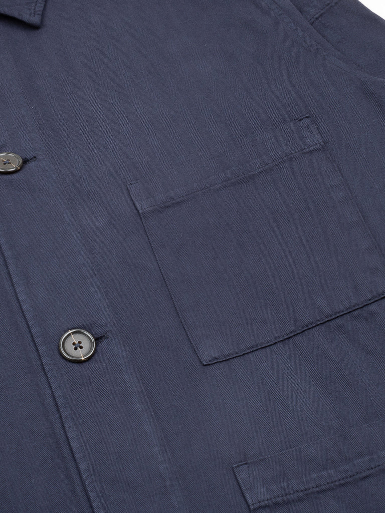 Coverall Jacket - Navy Herringbone