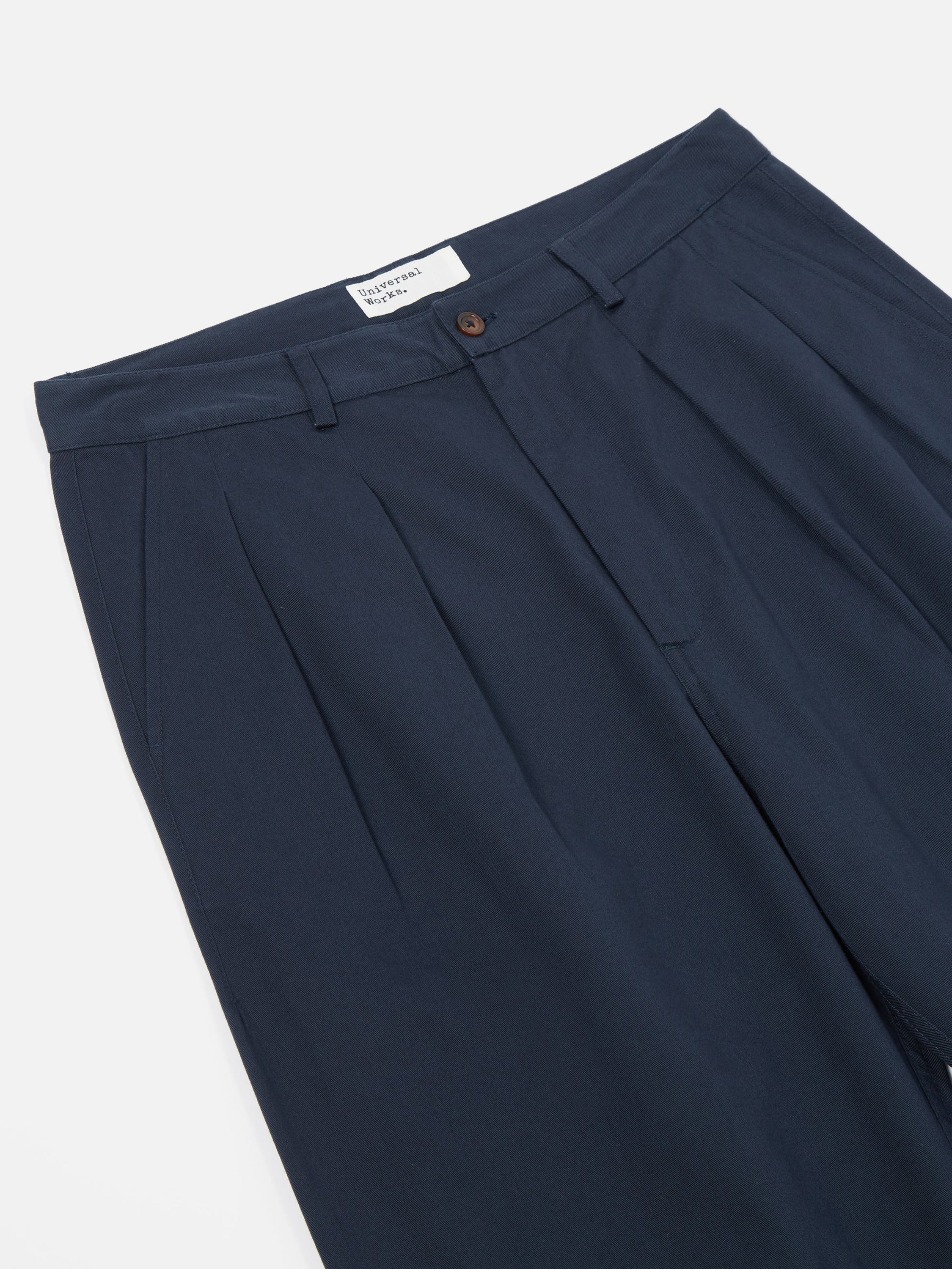 Double Pleat Pant - Navy Twill | Indigo & Provisions