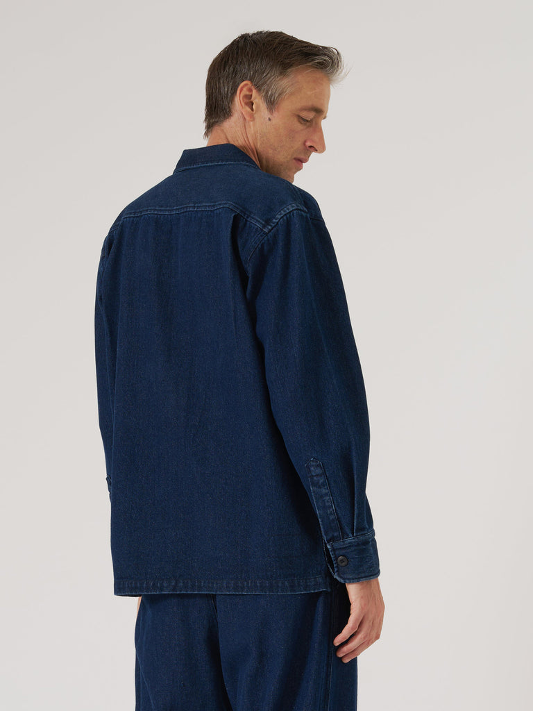 Indigo Work Denim Fatigue Shirt