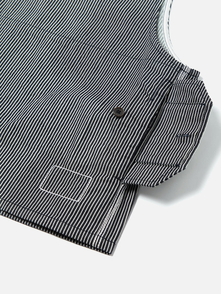 Marine Gilet - Indigo Hickory Stripe Denim