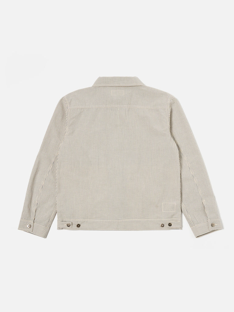 Trucker Jacket - Grey Derby Stripe