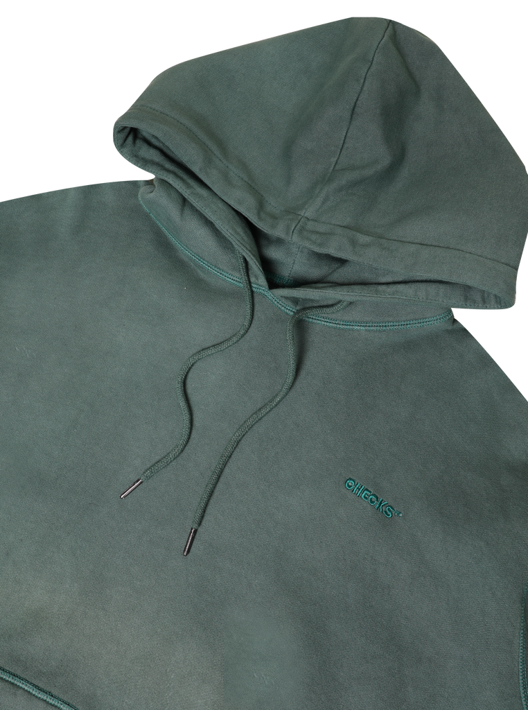 Pigment Dyed Hoodie - Bottle Green