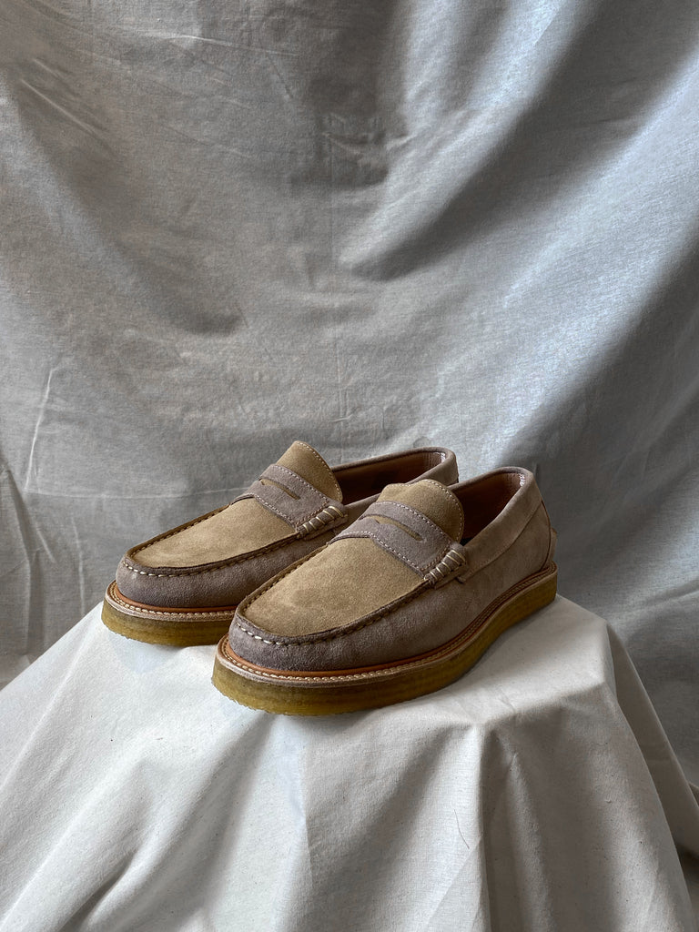 Two Tone Penny Loafer Mushroom